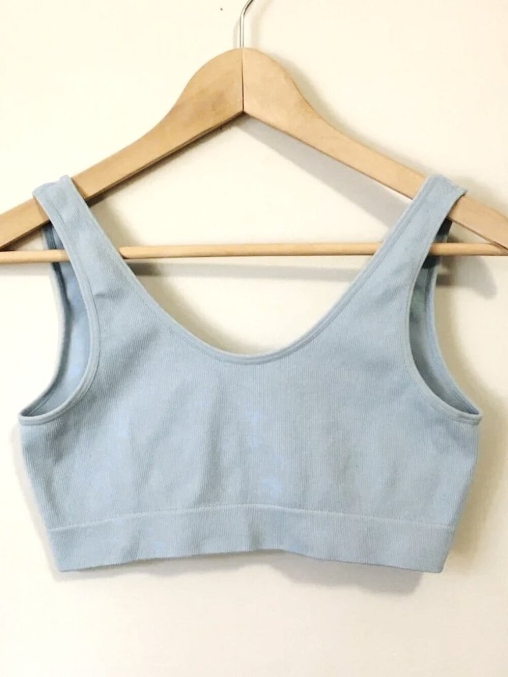 SWS Streetwear Society Stretchy Relaxed Sports Bra Pale Blue Size